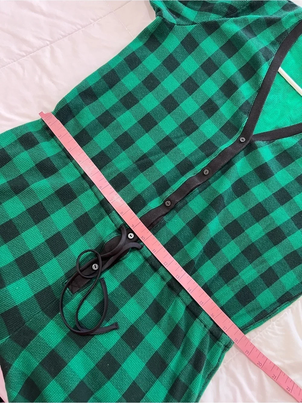 Victorias Secret plaid One Piece Thermal Pajama size L
